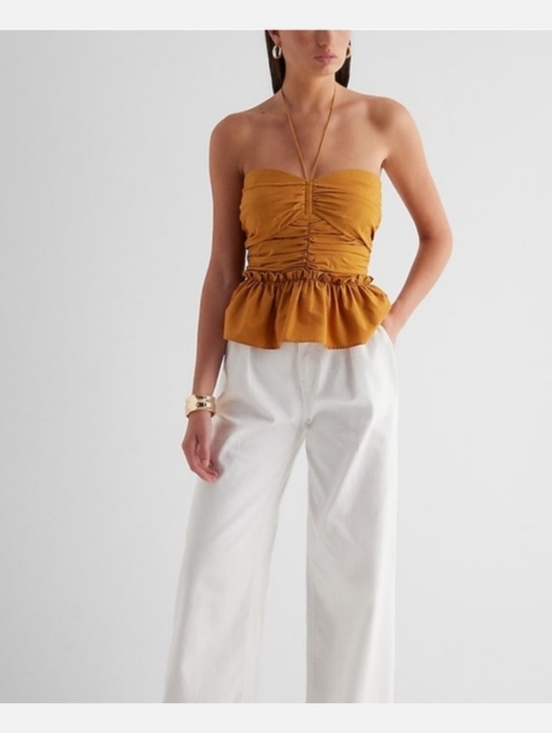 Express Halter Top Ruffle Top - Picture 2 of 7
